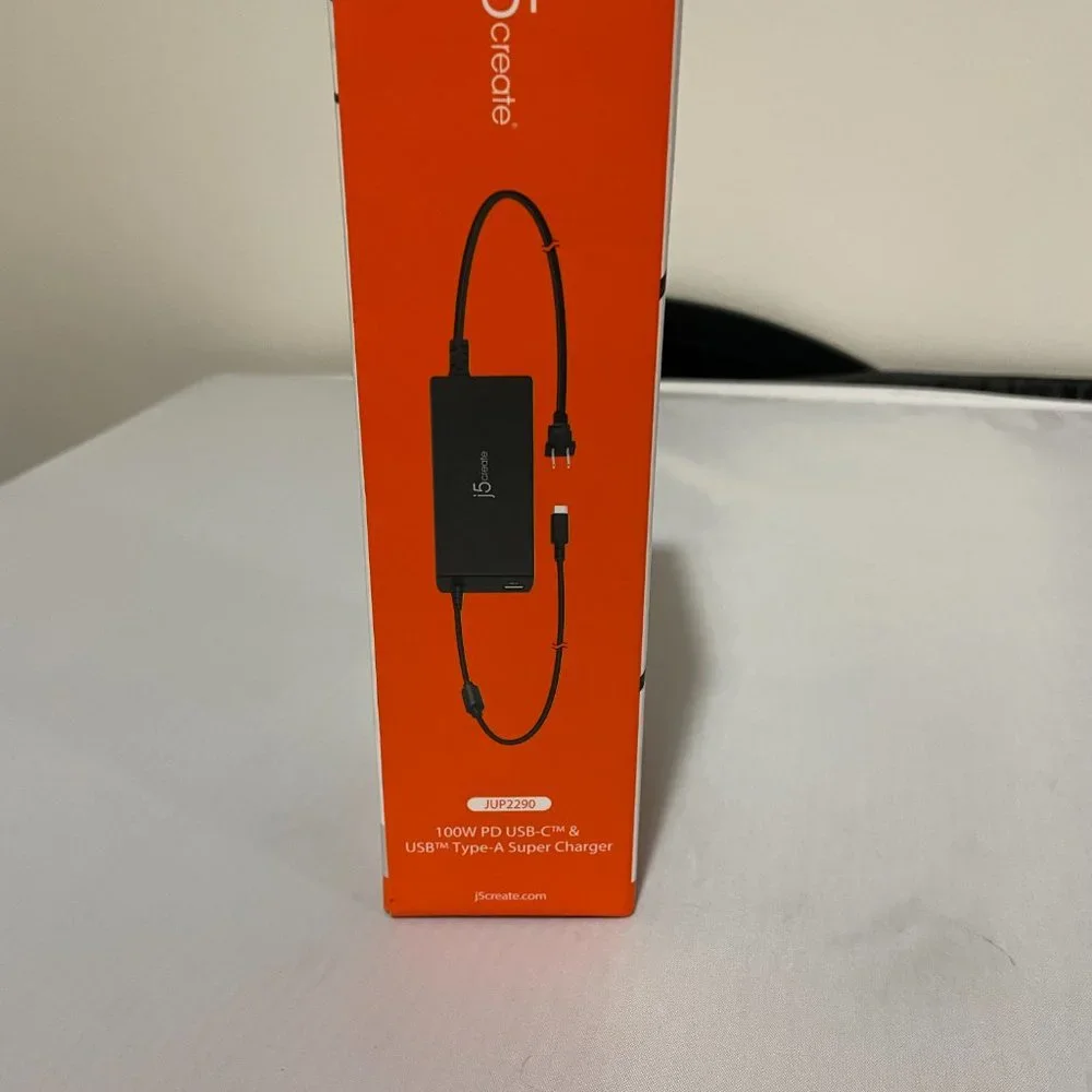 New j5create JUP2290 100W PD USB-C Super Charger for Laptop, Notebook, Tablet